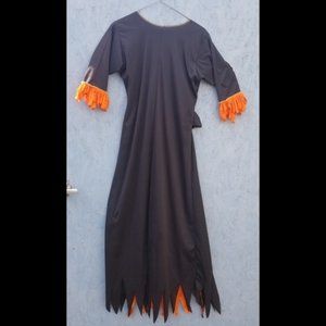 Halloween Witch Dress Costume Gold Bodice Detail